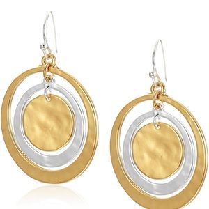 Robert Lee Morris Two Tone Earrings NWT